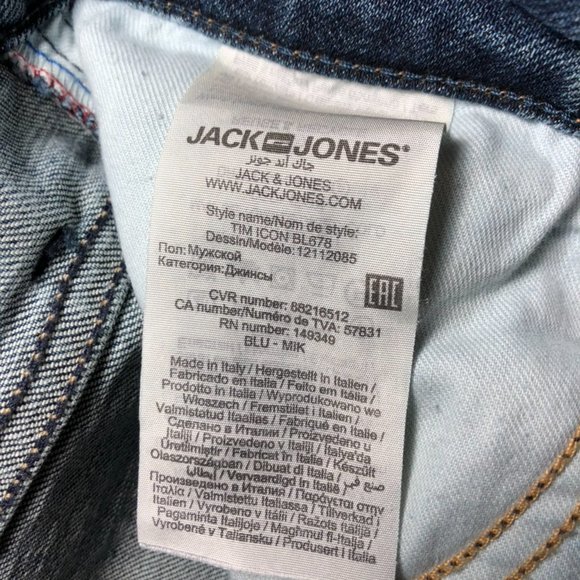 30/32 Jack and Jones Tim Icon Slim Fit Jeans - Picture 12 of 13